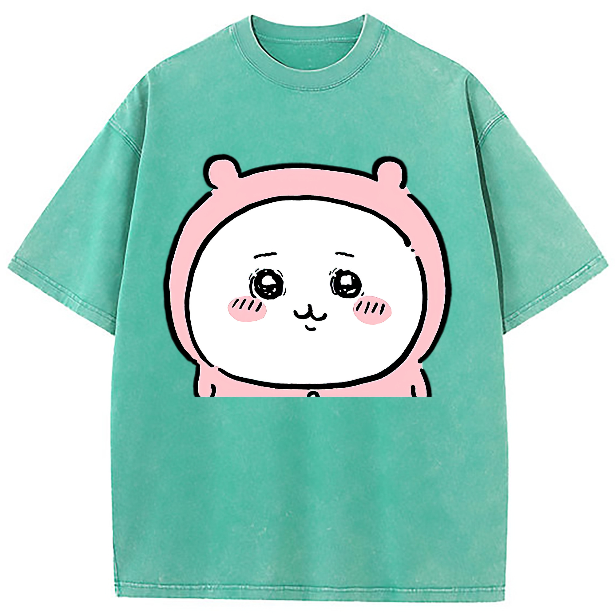 （画像用） ちいかわ ちいかわ Chii-kawa chiikawa 綿100% ヴィンテージ風 半袖Tシャツ（フロントプリント）